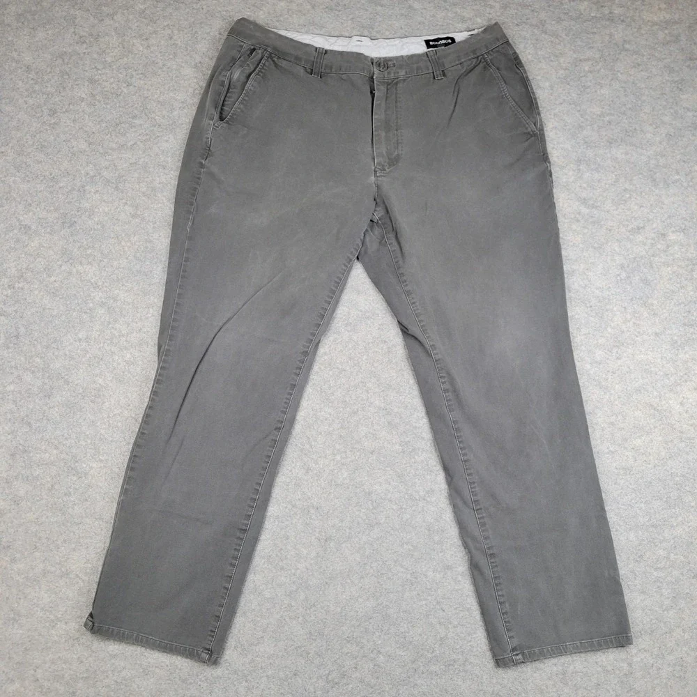Bonobos‎ Pants Mens 36x30 Gray Chino Slim Fit Stretch Flat Front Tapered Leg